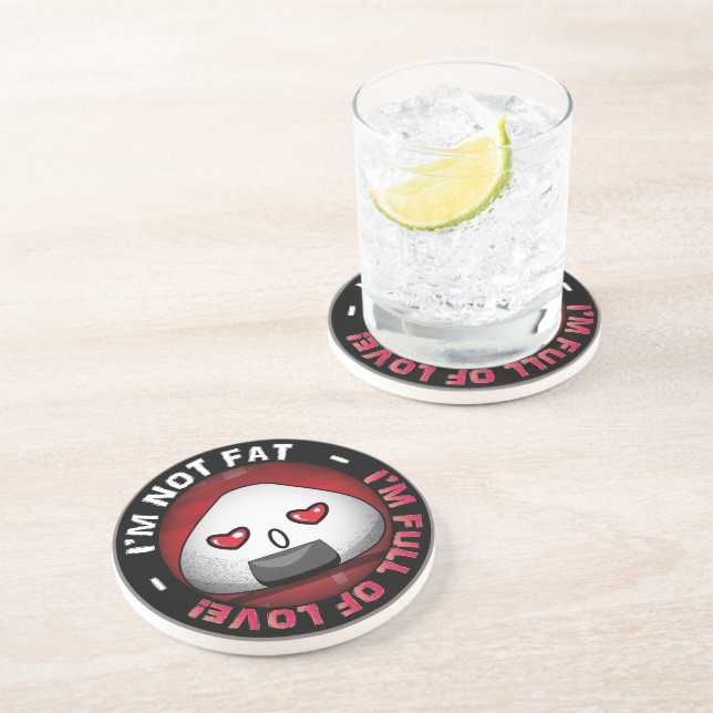 Posavasos Riceball japonés divertido (Lado)