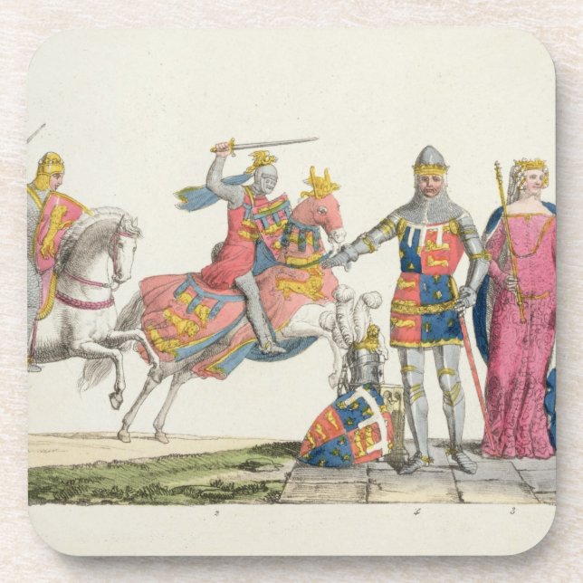 Posavasos Richard el Lionheart, Juan de flaco, Edward III, (Frente)