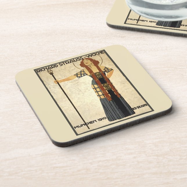 Posavasos Richard Strauss-Woche, de estilo Art Nouveau vinta (Lado Izquierdo)