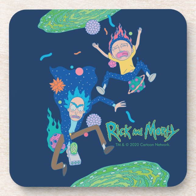 Posavasos RICK AND MORTY™ | Salto del portal infectado (Frente)