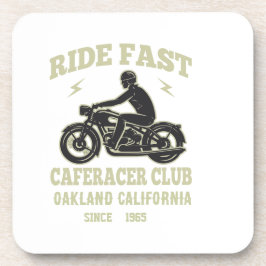Posavasos Ride Fast Cafe Racer Club Personalizado