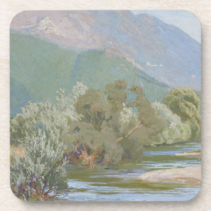 Posavasos Río Aniene Impresionante paisaje Art Nouveau