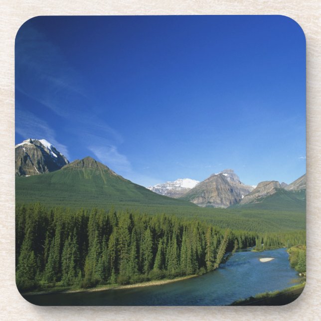 Posavasos Río Bow cerca del Parque Nacional Banff en Alberta (Frente)