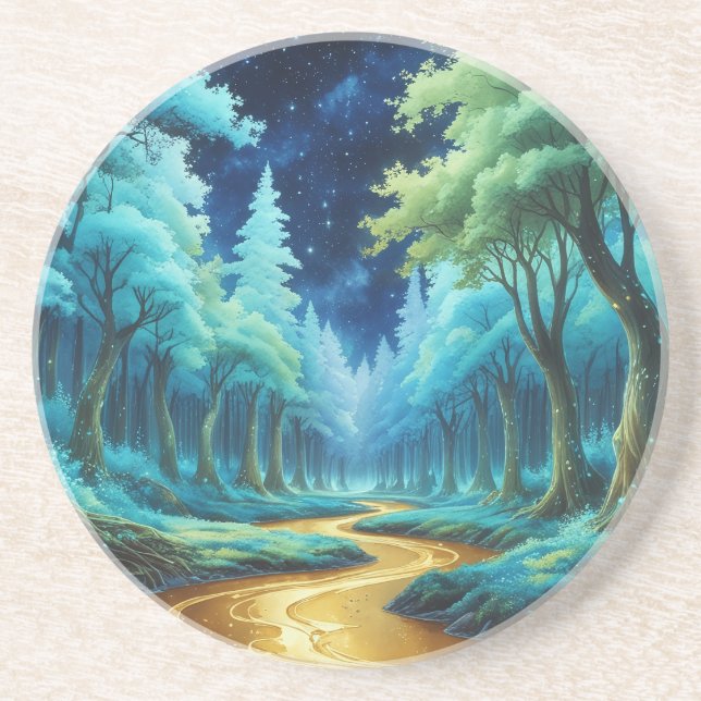 Posavasos Río de Oro en Bosque de Fantasía (Frente)