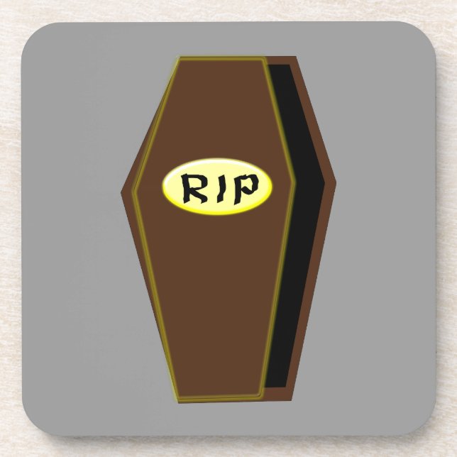 Posavasos RIP Montacargas de la Muerte de Halloween (Frente)