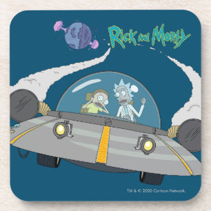 Posavasos RIQUEZA Y MORTY™  Desembarque En Barco Espacial