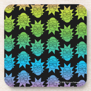 Posavasos RIQUEZA Y MORTY™  Patrón Rainbow Rick Head