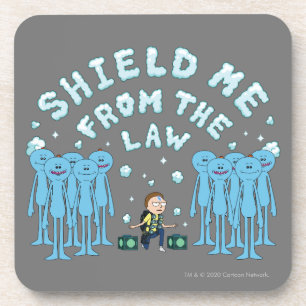 Posavasos RIQUEZA Y MORTY™  Protegerme De La Ley