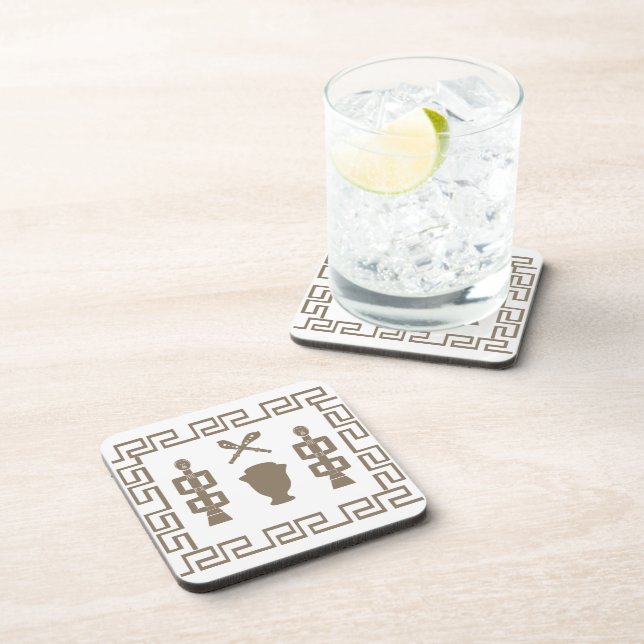 Posavasos ritual de guerrero de tribu africana (Lado Derecho)