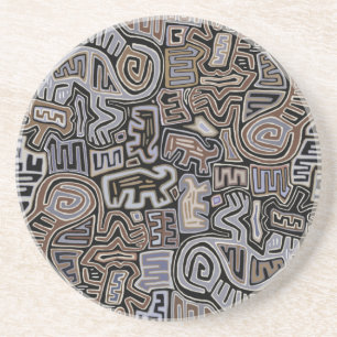 Posavasos Ritual de Serpiente Peyote Chamán Espíritus