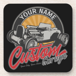 Posavasos Roadster Personalizado retro de Hot Rod Garage per
