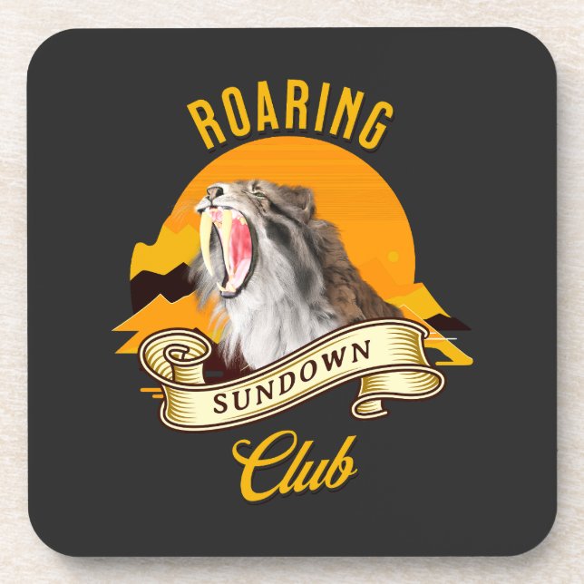 Posavasos Roaring Sundown Club Sabertooth Tiger (Frente)