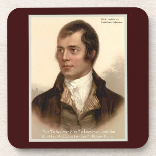 Posavasos Robert Burns "Para Conocerla" cita de amor posavas