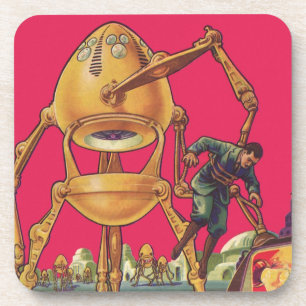 Posavasos Robot Alien de Ciencia Ficción Vintage Captura Hom