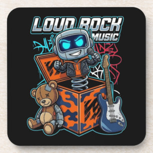 Posavasos Robot de Música Rock Fuerte
