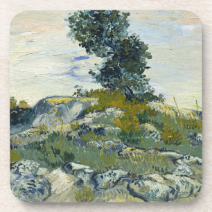 Posavasos Rocas con Roble, Pintura al Óleo de Van Gogh