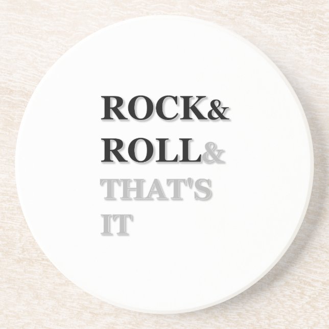 Posavasos Rock and Roll y eso es todo (Frente)