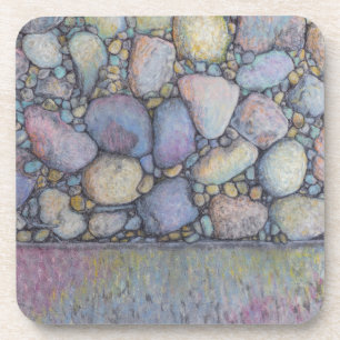 Posavasos Rock del río Pastel y guijarros