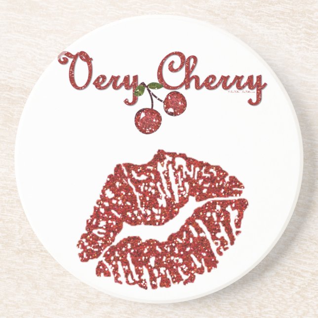 Posavasos Rockabilly Muy Cherry Kiss (Frente)