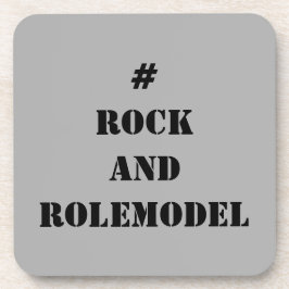 Posavasos Rockand Rolemodel - Negro editable.