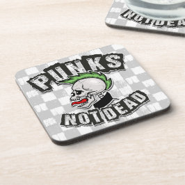 Posavasos Rockero de Punk Mohawk sin cráneo muerto