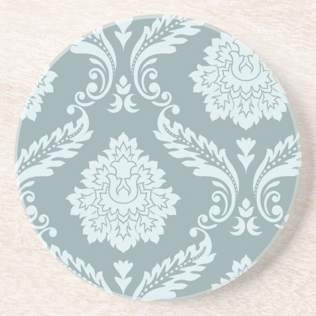 Posavasos Rococo Damask Art I Duck Egg Blue+Teal (Frente)