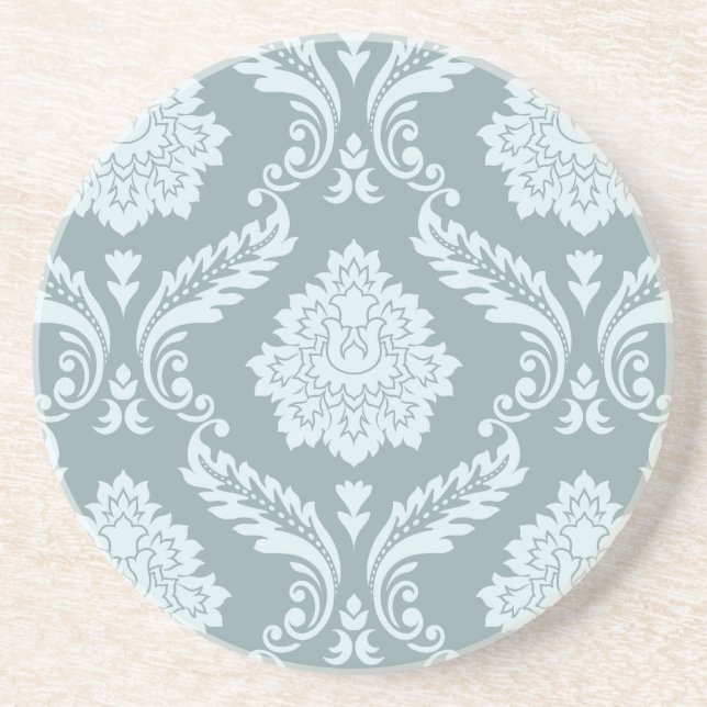 Posavasos Rococo Damask Big Pattern Duck Egg Blue+Teal (Frente)