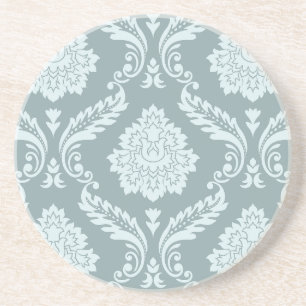 Posavasos Rococó Damask Gran Patrón Azul Huevo de Pato+Verde