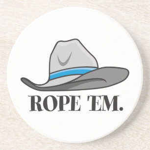 Posavasos Rodeo occidental de Rope 'Em