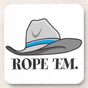 Posavasos Rodeo occidental de Rope 'Em