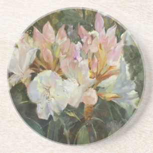 Posavasos Rododendros rosados y blancos Foliage Verde Profun