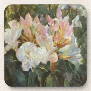 Posavasos Rododendros rosados y blancos Foliage Verde Profun