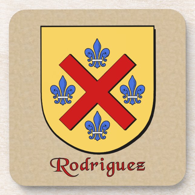 Posavasos Rodriguez Family Shield (Frente)