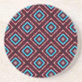 Posavasos Rojo Con Diamante Azul