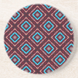 Posavasos Rojo Con Diamante Azul