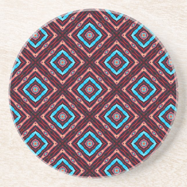 Posavasos Rojo Con Diamante Azul (Frente)