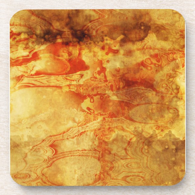 Posavasos Rojo derramado de vintage (Frente)