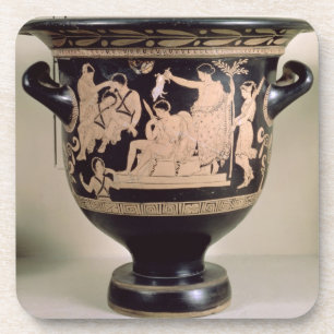 Posavasos Rojo-figura krater del ático que representa