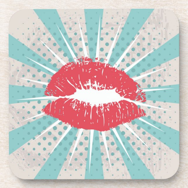 Posavasos Rojo labios (Frente)