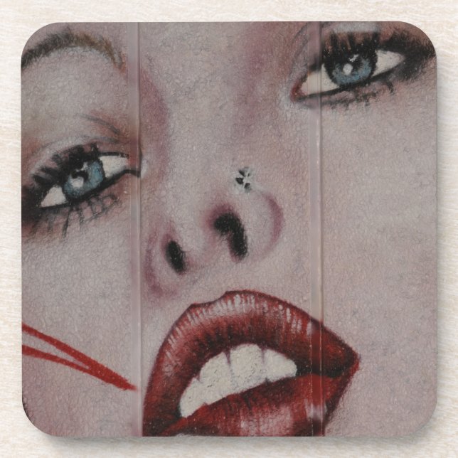 Posavasos Rojo labios (Frente)