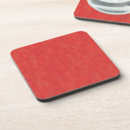 Posavasos Rojo sutil minimalista, patrón moderno elegante
