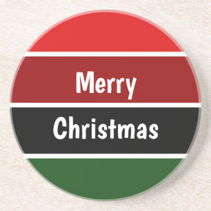 Posavasos Rojo y Verde Feliz Navidad