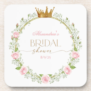 Posavasos Romance Sonrojado: Rosas Rosadas y Aliento de Bebé