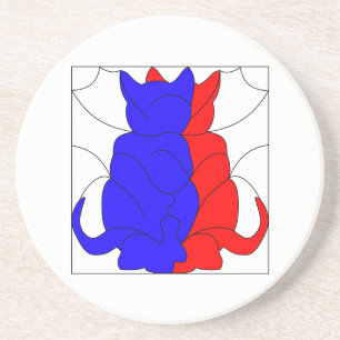 Posavasos Rompecabezas de imagen de gato