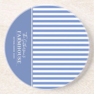 Posavasos Ropa azul y blanca de granja