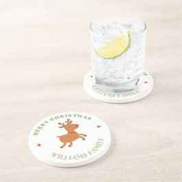 Posavasos Ropa de texto navideño blanco