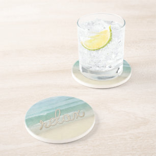 Posavasos Ropa nautica Relax texto sobre el océano