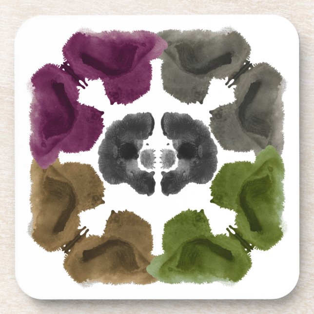 Posavasos Rorschach Inkblot Test Fun Art (Frente)