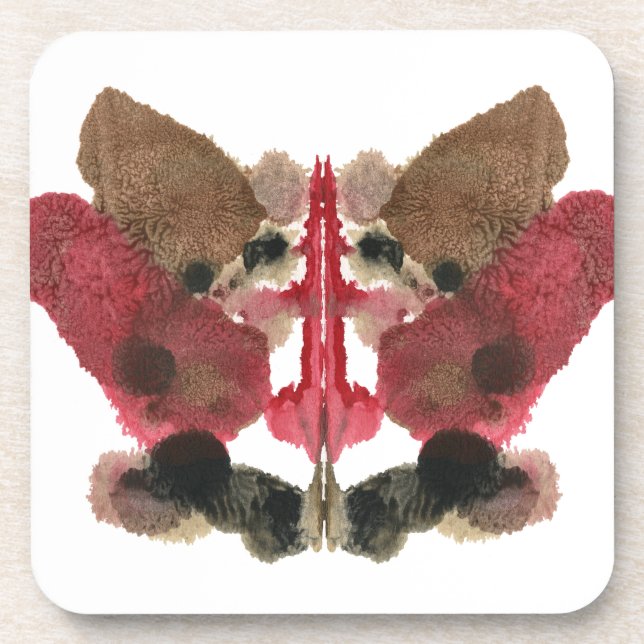 Posavasos Rorschach Inkblot Test. No me llames loca (Frente)