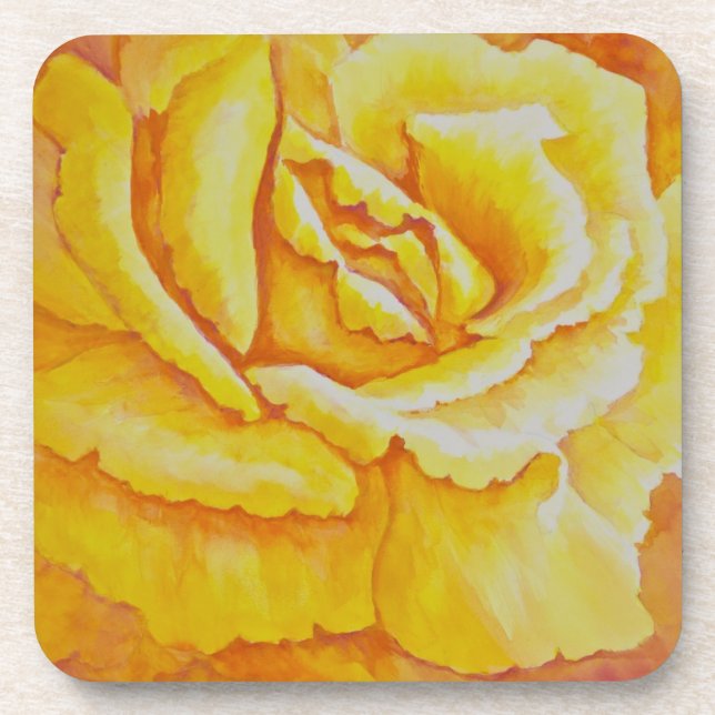 Posavasos Rosa amarillo (Frente)
